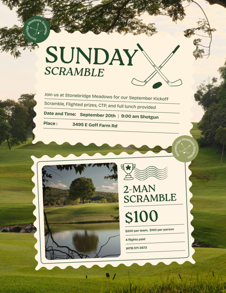 Green and Beige Classic Golf Tournament Flyer
